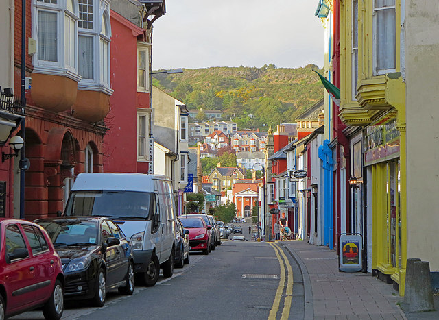 Eastgate towards the Town Hall, Aberystwyth