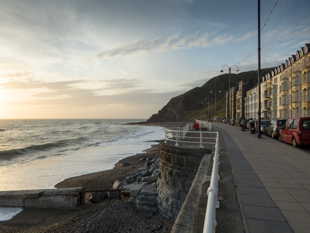 Sunset on the sea front, Aberystwyth