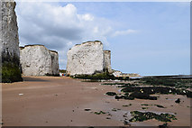 TR3971 : Chalk stack at Botany Bay by Keith Edkins