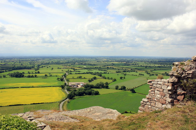 The view north west from Beeston Castle