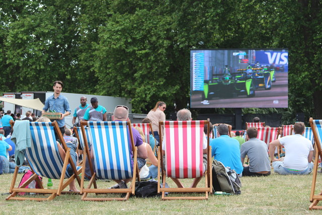 Watching the Formula E, Battersea Park