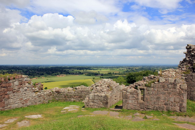 The view east from Beeston Castle