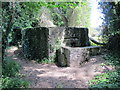 WWII pillbox by the New River west of The Oval, EN10