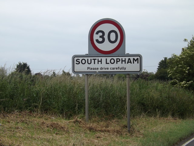 South Lopham Village Name sign