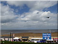 TA3208 : Vulcan bomber passes over the beach during the air display at Cleethorpes by Steve  Fareham