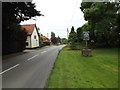 TM0481 : Church Road & South Lopham Village sign by Geographer