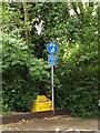 TM1877 : Path sign off the B1118 Hoxne Road by Geographer