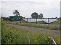 Solar panel array, on Burnham Moor