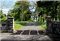 Grid across the entrance drive to Ashe Ingen Court, Bridstow