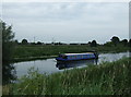 Narrow boat on the River Great Ouse