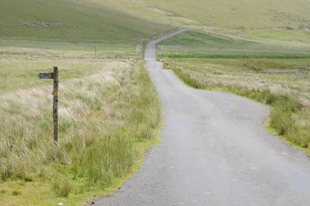 Mountain road in the upper Elan valley