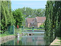 Sluice on the New River east of Churchfields, EN10