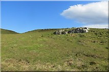 NC7948 : Crag near Loch Strathy by Richard Webb