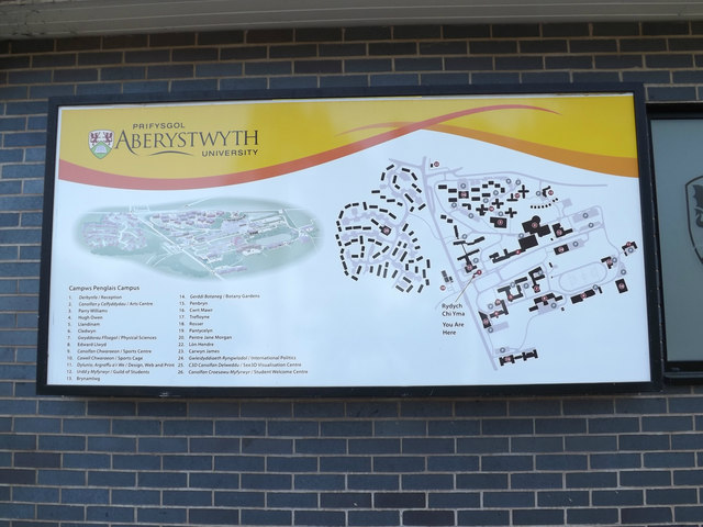 Aberystwyth University site map © Geographer cc-by-sa/2.0 :: Geograph ...