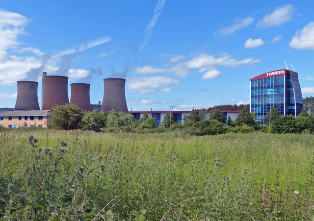 View towards the Rugeley B power station