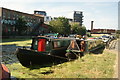 View of a boat moored up at Old Ford Lock #5