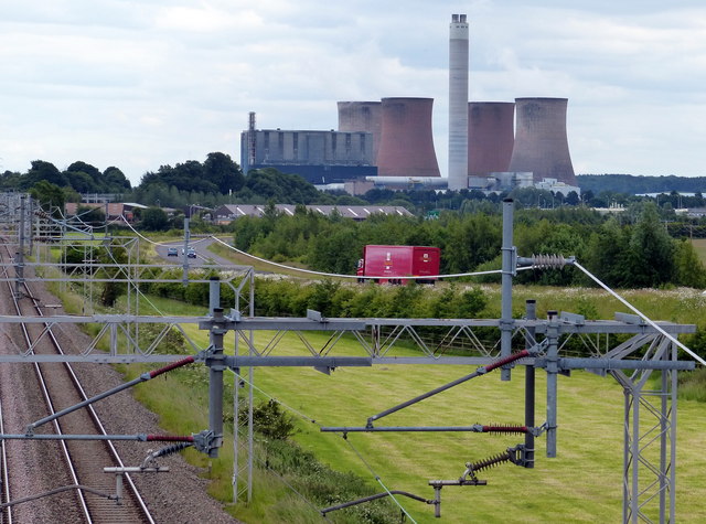 View towards the Rugeley B power station