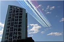 SJ3391 : Red Arrows flypast over Alexandra Tower, Liverpool by El Pollock