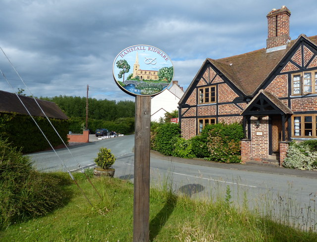 Hamstall Ridware village sign © Mat Fascione cc-by-sa/2.0 :: Geograph ...