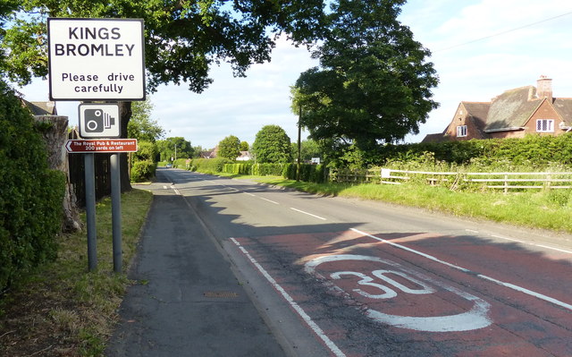 A515 Lichfield Road in King's Bromley