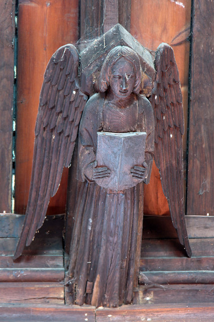 St Mary, Newport - Roof angel