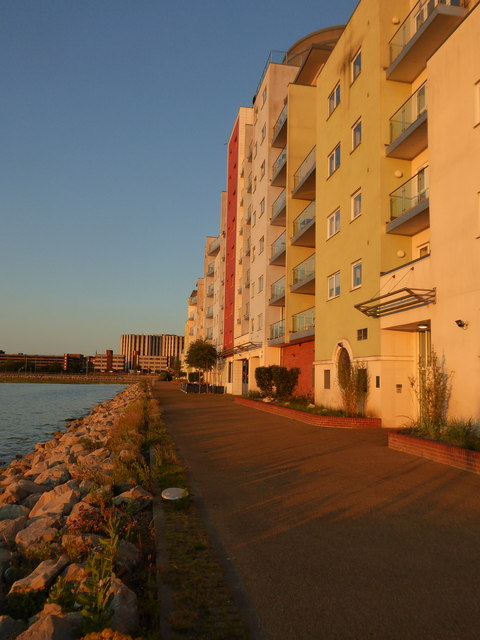 Apartments on the waterfront at Holes Bay