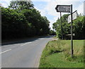 Signpost at the western edge of Sling