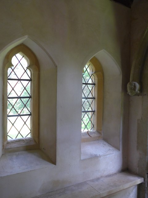 St Bartholomew, Sutton Waldron: porch windows