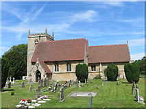 SK8354 : All Saints Church at Coddington by Peter Wood