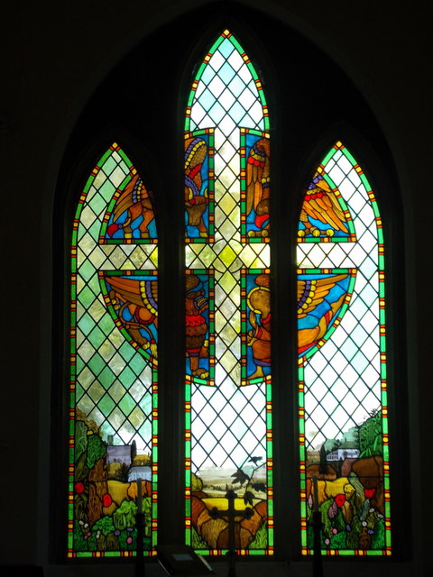 Beauworth: the east window of the church