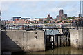 Lock at the entrance to Brunswick Dock, Liverpool Marina