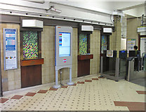 TQ2878 : Sloane Square tube station ticket office permanently closed by David Hawgood