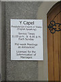 SS7297 : Y Capel sign by Geographer