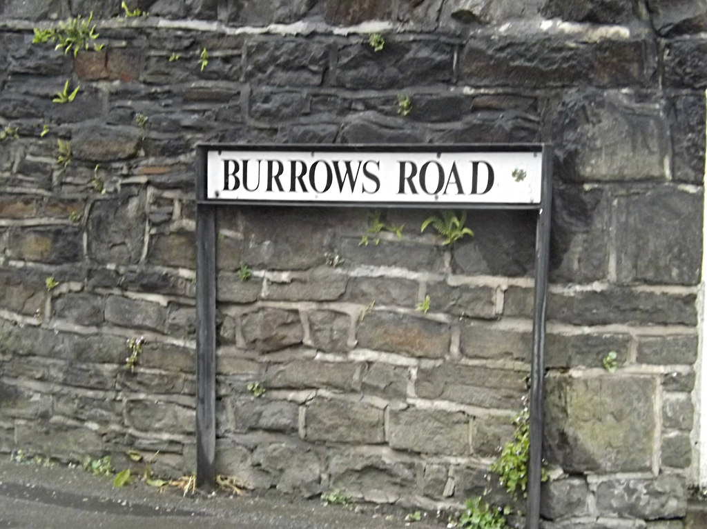 Burrows Road sign © Geographer cc-by-sa/2.0 :: Geograph Britain and Ireland