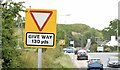 J4376 : "Give way" signs, Craigantlet - July 2015 (1) by Albert Bridge