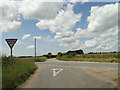 TF8425 : Give Way sign north of West Raynham airfield by Adrian S Pye