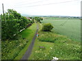 Cycle route looking west from the Stainsacre lane over-bridge