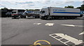 ST8979 : Lorry park in Leigh Delamere Eastbound services by Jaggery