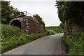 Old railway bridge piers