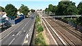 Road and rail near Forest Gate station