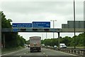 Sign gantry over the M5