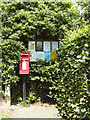 Postbox and village noticeboard