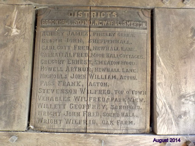 Great War memorial plaque