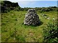 Cairn between railway and estuary, Ferryside