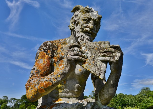 Godinton House: The statue of Pan in the Pan Garden