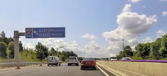 Half a mile to junction 29 M1 southbound John Firth Geograph