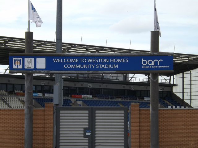 Western Homes Community Stadium sign