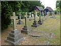 St James, Finchampstead: crosses in the churchyard