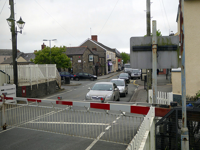Level crossing by Whitland station