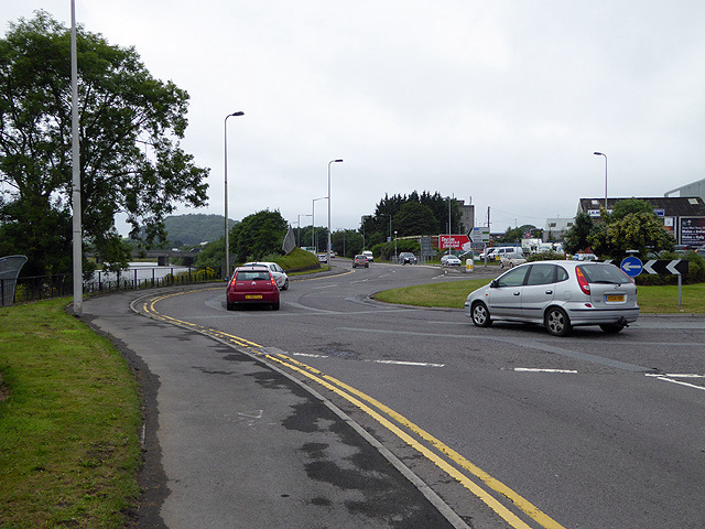 Roundabout on the A 4242 road